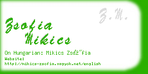 zsofia mikics business card